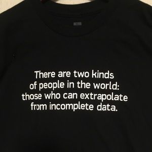 ThinkGeek Two Kinds of People Extrapolate Tee XL